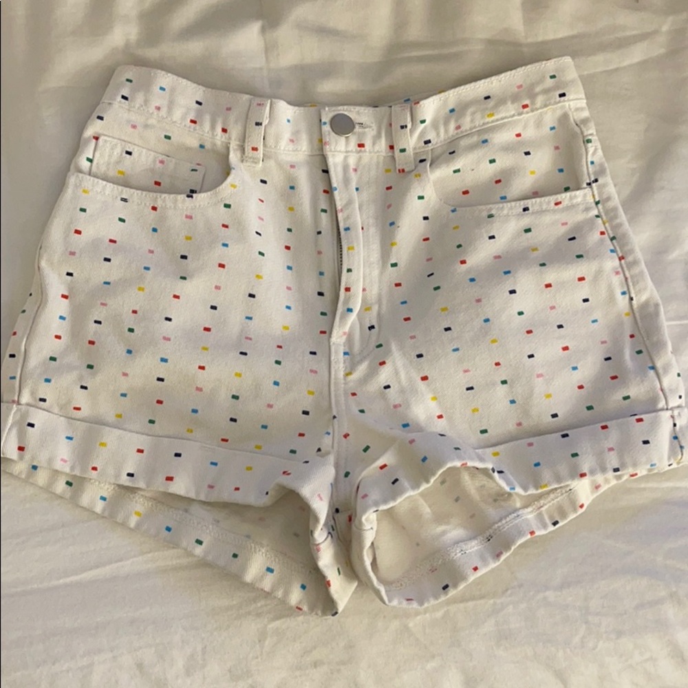 American Apparel High Waisted Jean Shorts
